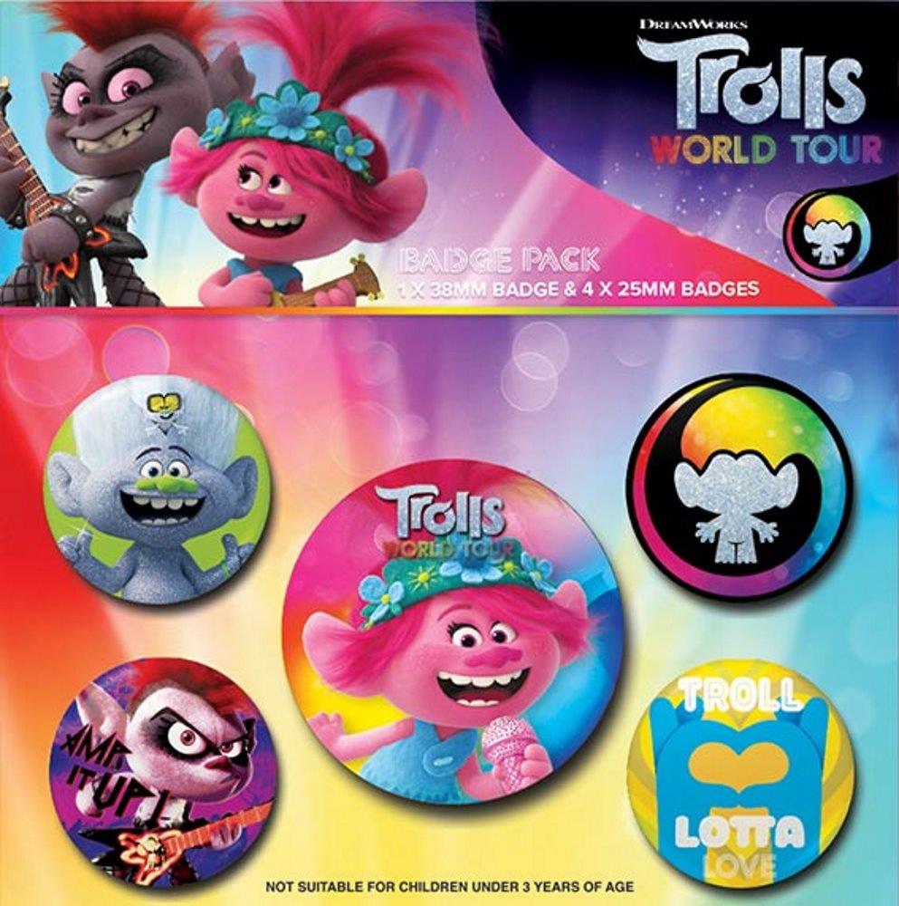 TROLLS トロールズ - Powered By Rainbow / トロールズ ミュージック★パワー / バッジ - PGS